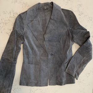 Gray Suede Heart Moon Star Jacket